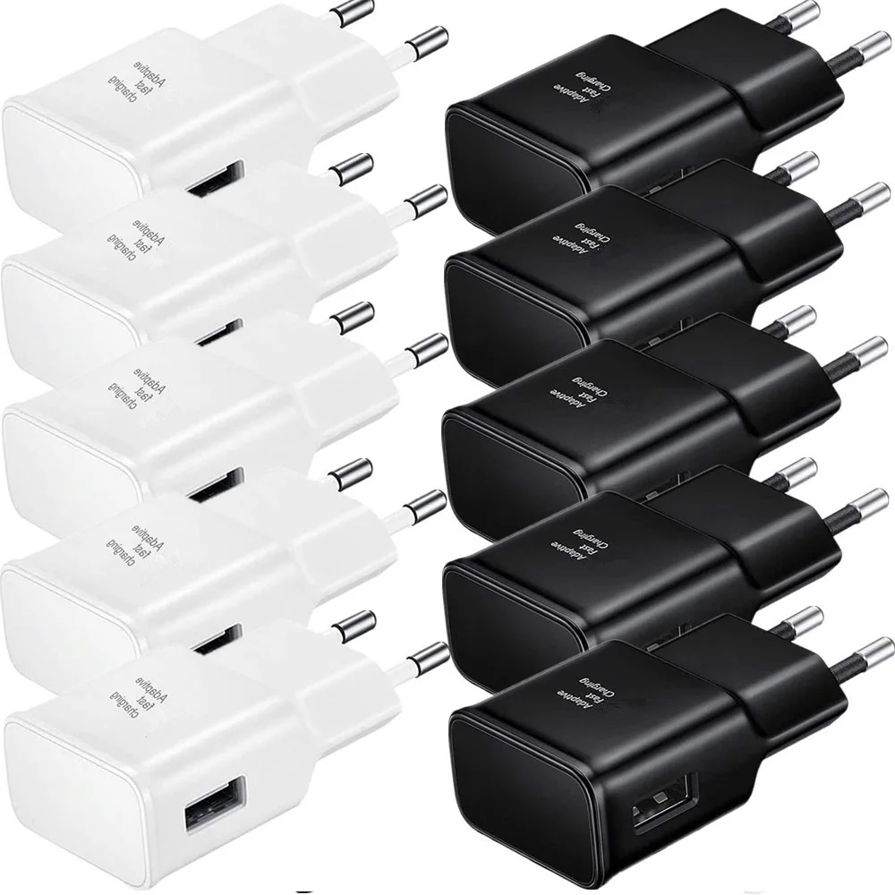

5-10Pcs 5V 2A 9V 1.67A Fast Quick Charging Eu US AC Home Travel USb Wall Charger Power adapters For Samsung S10 S20 S23 Htc lg