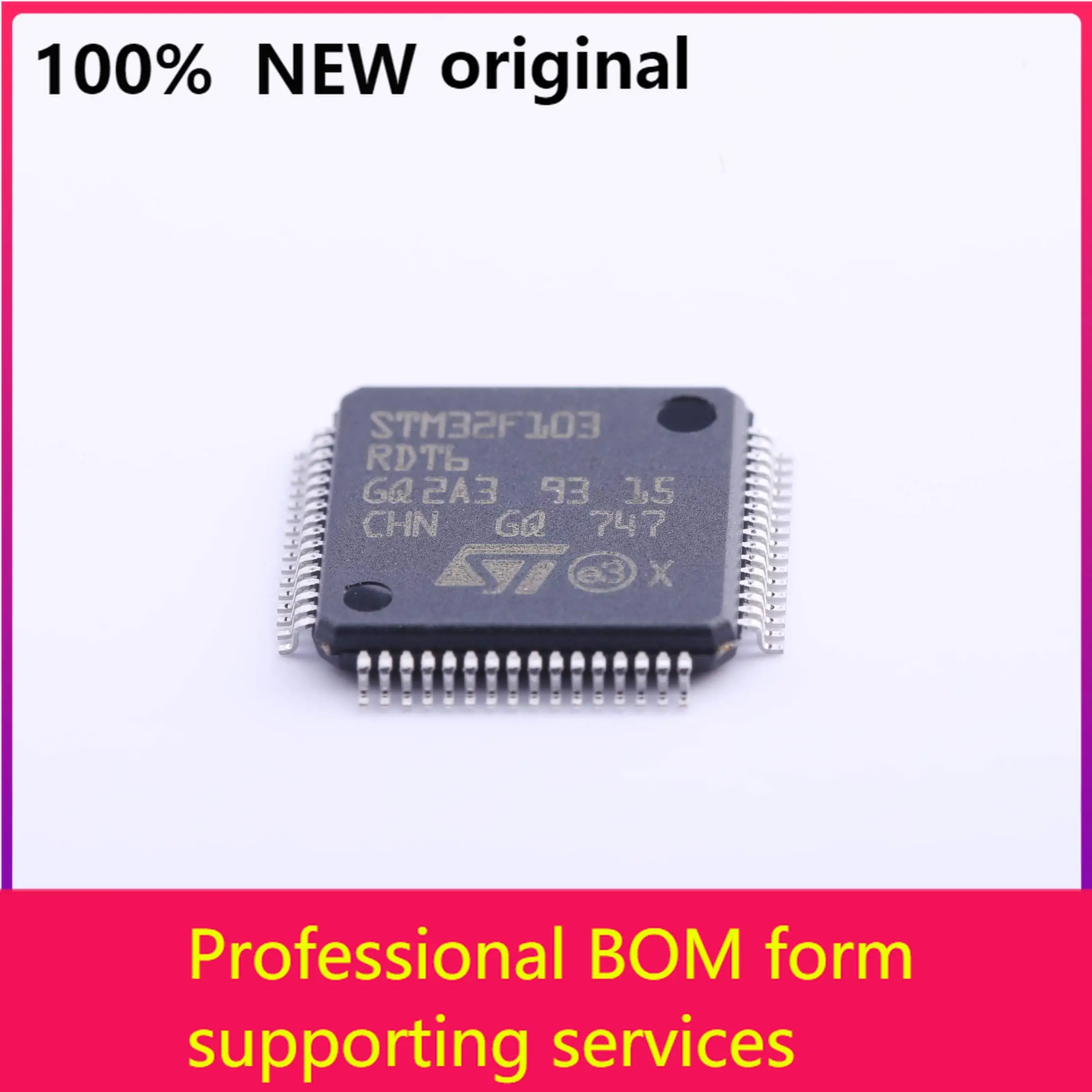 MCU 32-bit STM32F ARM Cortex M3 RISC 384KB Flash 2,5 в/3,3 В 64-контактный лоток LQFP-лоток STM32F103RDT6100 % оригинал
MCU 32-bit STM32F ARM Cortex M3 RISC 384KB Flash 2,5 в/3,3 В 64-контактный лоток LQFP-лоток STM32F103RDT6100 % оригинал
