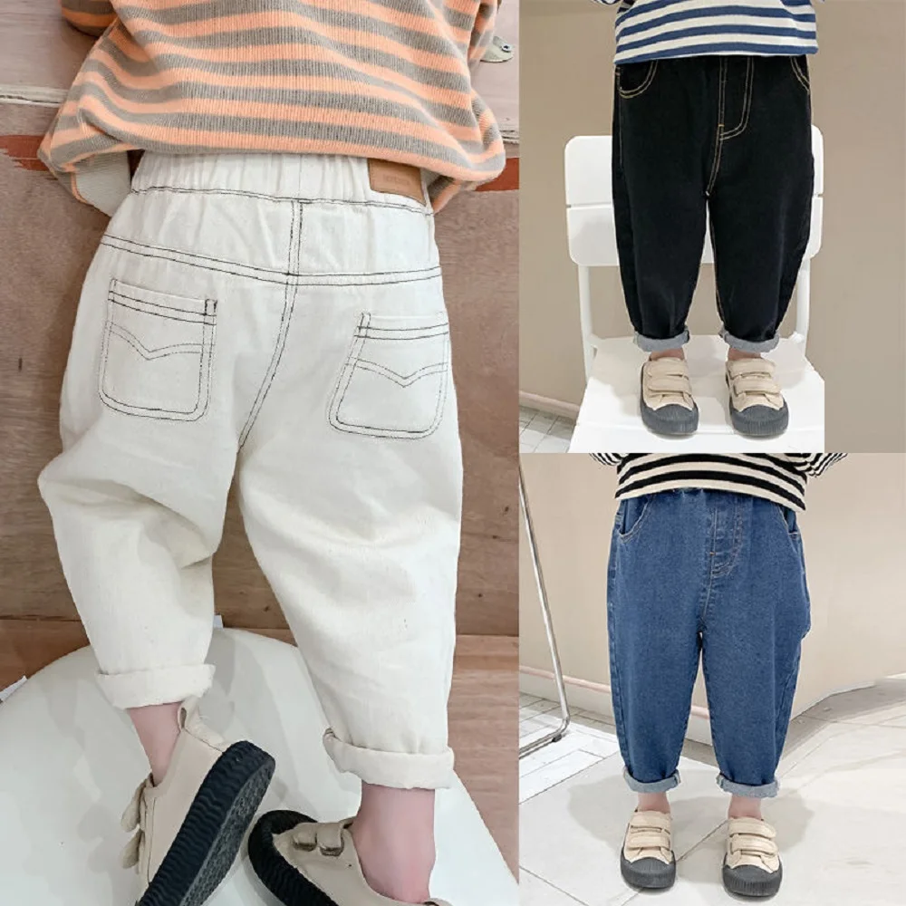 Korean Style Washed Cotton Jeans 1-8T Solid Color Fashion Boys Cotton Casual Jeans Children's Pants Baby Boys Casual Trousers
Korean Style Washed Cotton Jeans 1-8T Solid Color Fashion Boys Cotton Casual Jeans Children's Pants Baby Boys Casual Trousers
