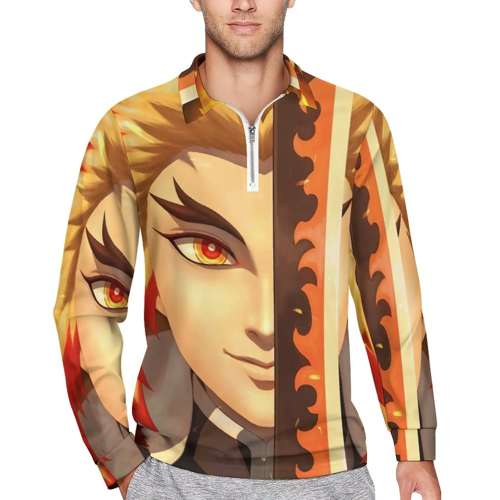 Anime Demon Slayer Casual T-Shirts Rengoku Kyojuro Polo Shirts Male Stylish Shirt Autumn Long Sleeve Design Tops Big Size
Anime Demon Slayer Casual T-Shirts Rengoku Kyojuro Polo Shirts Male Stylish Shirt Autumn Long Sleeve Design Tops Big Size