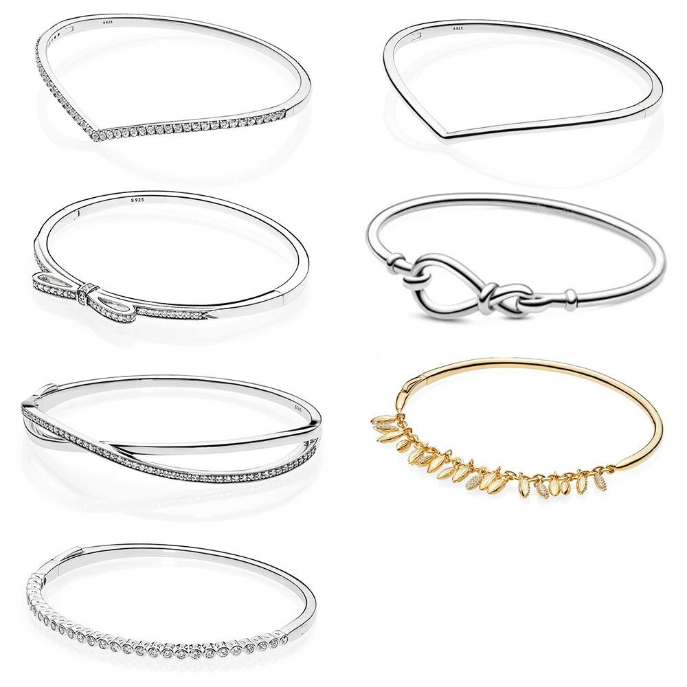 Hot Sale Luxury 100% 925 Sterling Silver Pan Bracelet Infinite Section Bangle Fit Original Charms for Women DIY Jewelry
Hot Sale Luxury 100% 925 Sterling Silver Pan Bracelet Infinite Section Bangle Fit Original Charms for Women DIY Jewelry