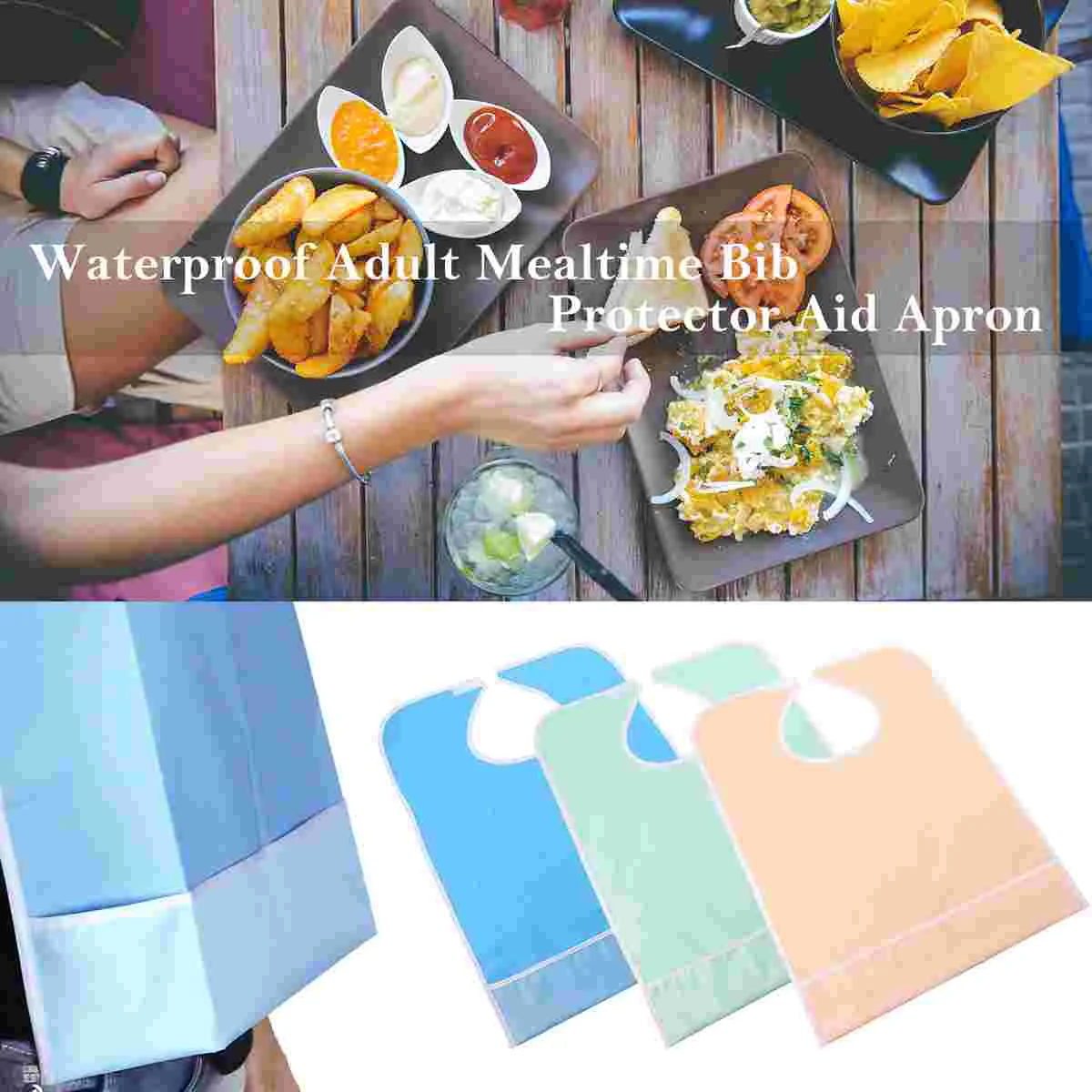 Bib Adult Mealtime Protector Bibs Waterproof Apron Eating Clothing Adults Aid Set Cloth Blue Reusable Elderly Protectors Scarf
Bib Adult Mealtime Protector Bibs Waterproof Apron Eating Clothing Adults Aid Set Cloth Blue Reusable Elderly Protectors Scarf