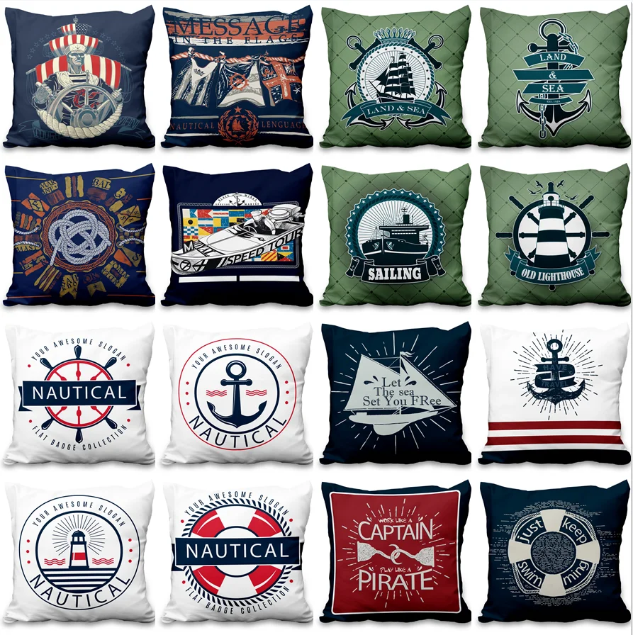 Nautical Themes Sea Anchor Life buoy Pillow Cover Home Retro Mediterranean Style Cushion Pillowcase Home Sofa Decorations
Nautical Themes Sea Anchor Life buoy Pillow Cover Home Retro Mediterranean Style Cushion Pillowcase Home Sofa Decorations