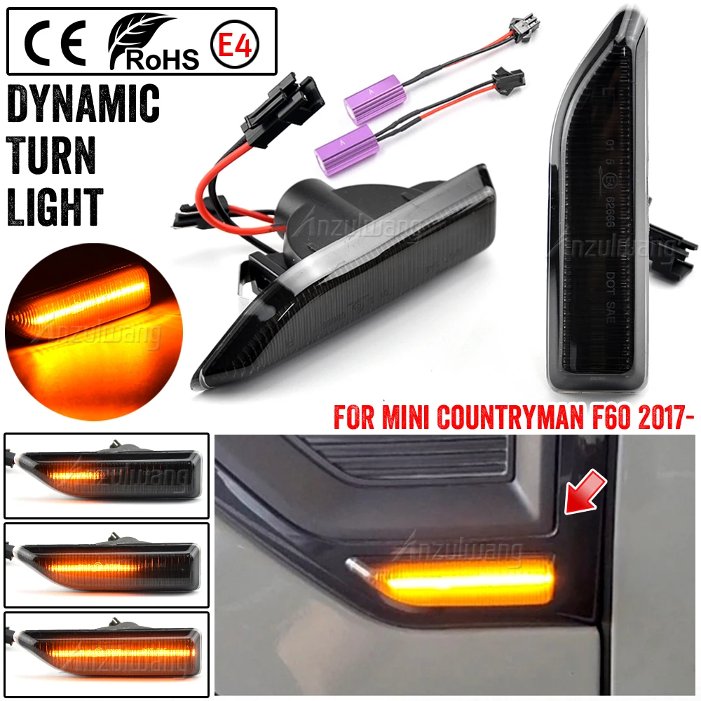 For Mini Countryman F60 2017- Dynamic LED Side Marker Bumper Blinker Turn Signal Flowing Light Lamp Canbus Error Free
For Mini Countryman F60 2017- Dynamic LED Side Marker Bumper Blinker Turn Signal Flowing Light Lamp Canbus Error Free