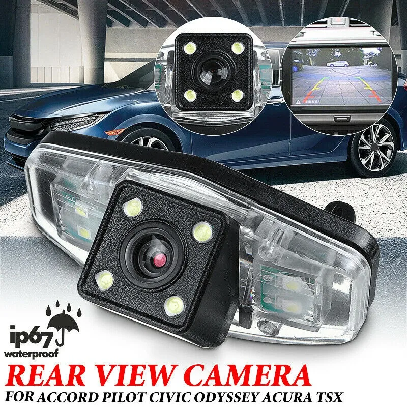 Auto Car Rear View Backup Reverse Parking Camera With 4 LED Light For Honda Accord Civic EK FD Pilot Fit Jazz 1998-2013
Auto Car Rear View Backup Reverse Parking Camera With 4 LED Light For Honda Accord Civic EK FD Pilot Fit Jazz 1998-2013