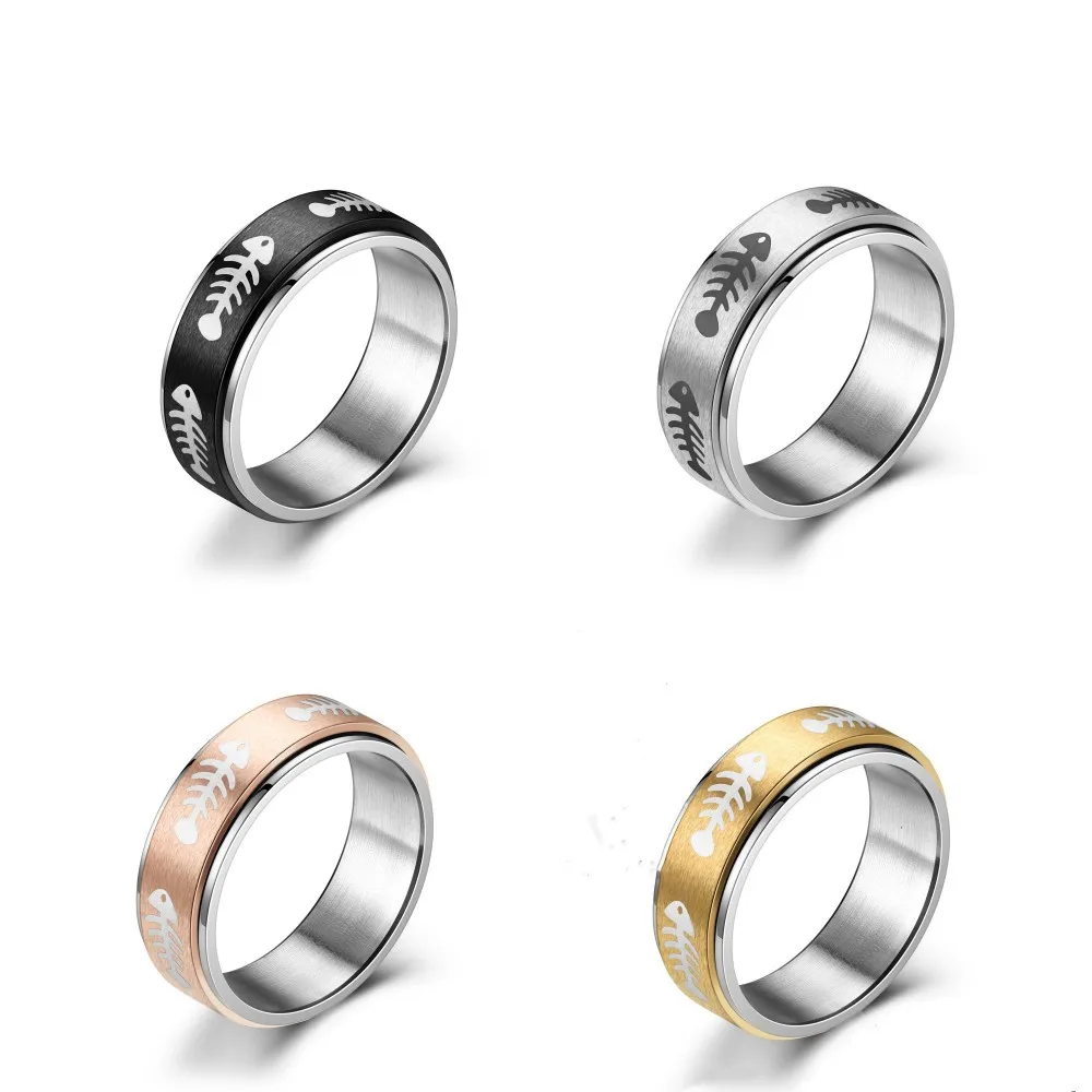 8mm Jewelry Men Rings Rotatable Animal Fish Stainless Steel Unisex Anniversary Engagement Wedding Woman Rings Accessories
8mm Jewelry Men Rings Rotatable Animal Fish Stainless Steel Unisex Anniversary Engagement Wedding Woman Rings Accessories