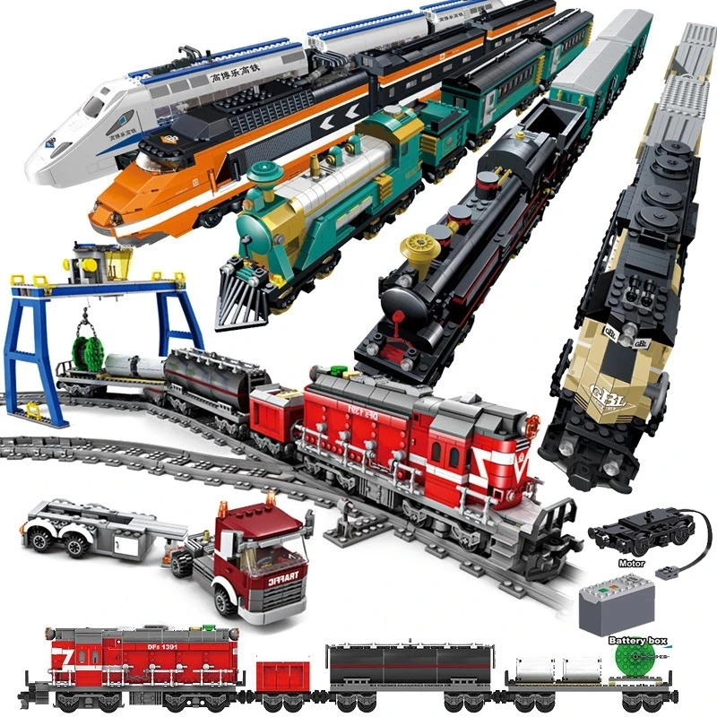 KAZI Electric building block Technical Train series railway track laying machine engineering educational assembling toy
KAZI Electric building block Technical Train series railway track laying machine engineering educational assembling toy