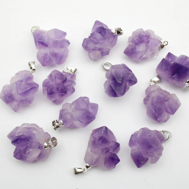 Natural Stone Brazil Amethysts Pendant Crystal Prototype Shaped Reiki Fashion Mineral Charm Pendants for Making Jewelry 8pcs
Natural Stone Brazil Amethysts Pendant Crystal Prototype Shaped Reiki Fashion Mineral Charm Pendants for Making Jewelry 8pcs