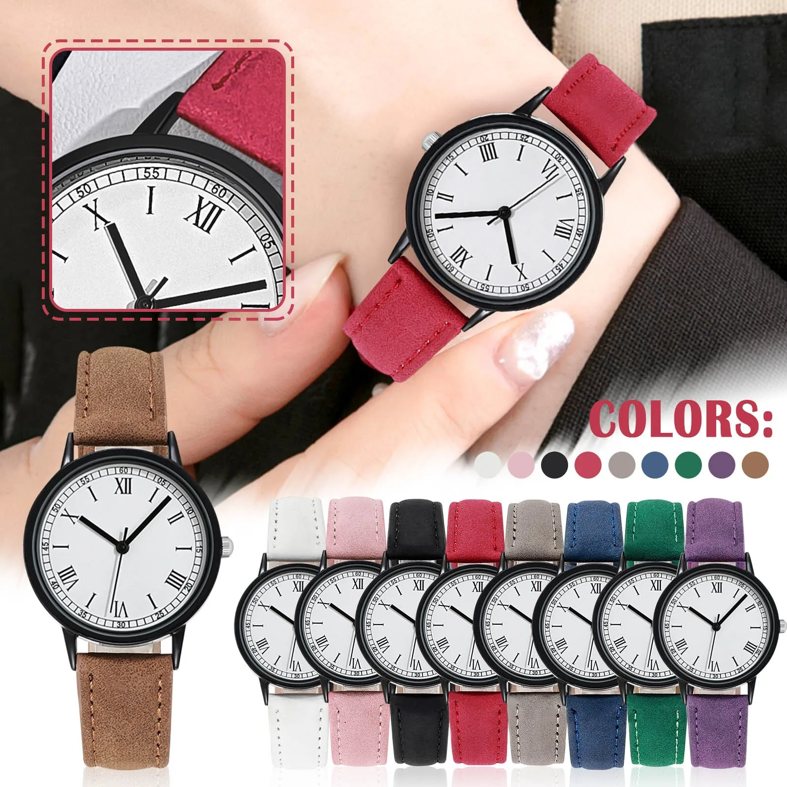 Women'S Watch Quartz Dial Digital Watch Frosted Leather Strap Ladies And Girls Watch For Ladies Zegarek Damski RelóGio Feminino
Women'S Watch Quartz Dial Digital Watch Frosted Leather Strap Ladies And Girls Watch For Ladies Zegarek Damski RelóGio Feminino