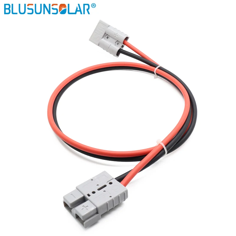 50A 600V double hole battery connector with 5 meter 4mm2 cable wire Red and Black for portable battery for folding solar panel
50A 600V double hole battery connector with 5 meter 4mm2 cable wire Red and Black for portable battery for folding solar panel