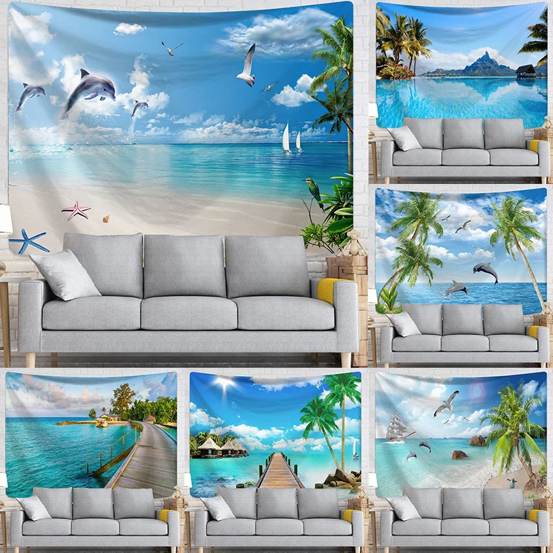 Nordic Ins Summer Beach Landscape Hanging Tapestry Ocean Blue Sky Natural Scenery Carpet Art Fashion Home Decor Wall Tatestries
Nordic Ins Summer Beach Landscape Hanging Tapestry Ocean Blue Sky Natural Scenery Carpet Art Fashion Home Decor Wall Tatestries