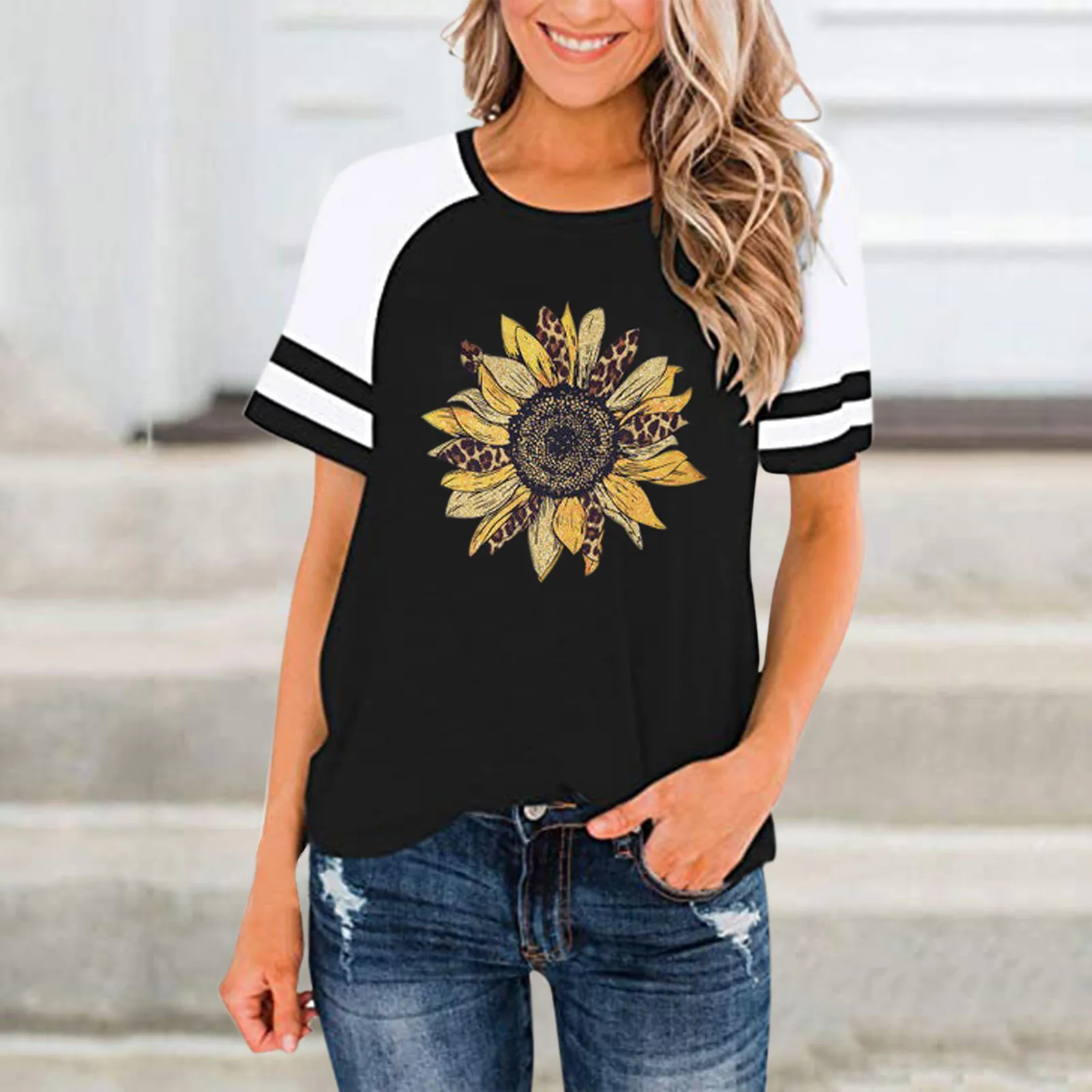 Модные женские Топы в полоску с круглым вырезом и коротким рукавом
Модные женские Топы в полоску с круглым вырезом и коротким рукавом