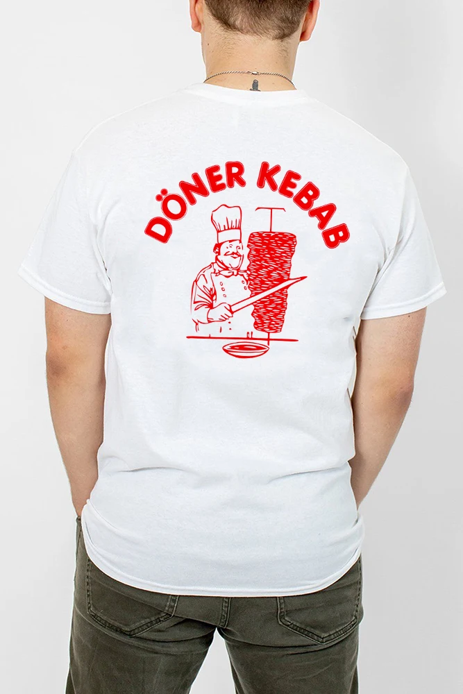 Fashion Doner Kebab Graphic White T-shirt Men Short Sleeve Unisex Harajuku Casual Couple Funny T Shirts Women Youth Clothing 90s 
Fashion Doner Kebab Graphic White T-shirt Men Short Sleeve Unisex Harajuku Casual Couple Funny T Shirts Women Youth Clothing 90s
