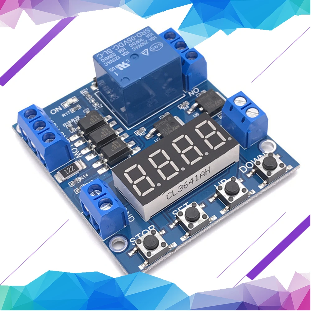 5V LED Display Digital Delay Timer Relay Control Switch Module Voltage Upper and Lower Limit Detection Cycle Timing Counting
5V LED Display Digital Delay Timer Relay Control Switch Module Voltage Upper and Lower Limit Detection Cycle Timing Counting