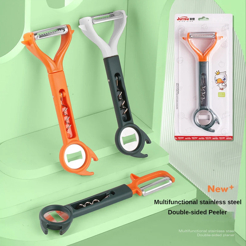 Fruit and Vegetable Tools Stainless Steel PP Material Peel and Bottle Opening Multifunctional Kitchen Vegetables Peeler
Fruit and Vegetable Tools Stainless Steel PP Material Peel and Bottle Opening Multifunctional Kitchen Vegetables Peeler