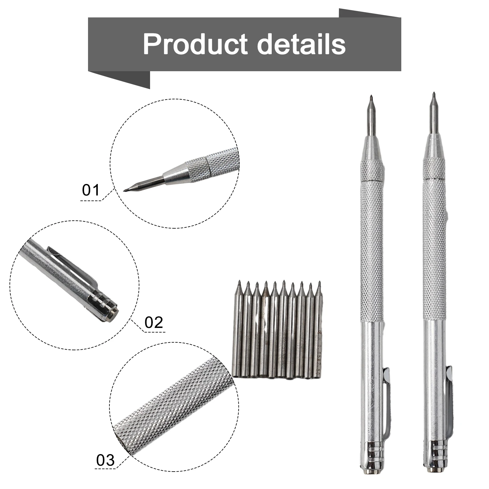 Handy and Durable Engraving Pen Tungsten Carbide Tip Scriber Pen for Engraving on Hard Materials, Glass, Ceramic
Handy and Durable Engraving Pen Tungsten Carbide Tip Scriber Pen for Engraving on Hard Materials, Glass, Ceramic