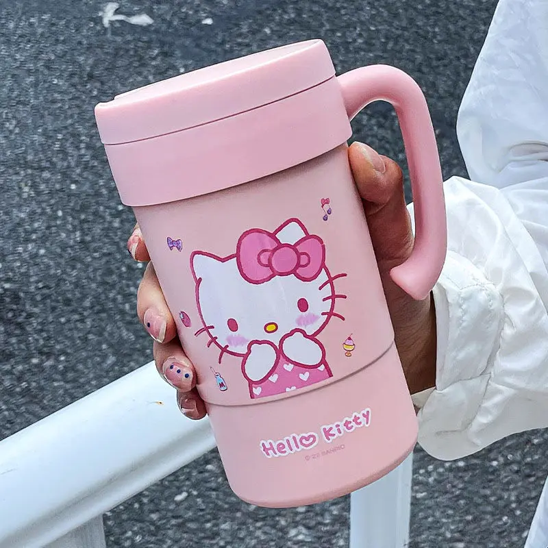 Мультяшная изоляционная чашка Sanrio HelloKitty, Женская Студенческая Высококачественная чашка для воды с соломинкой, милая портативная кофейная чашка
Мультяшная изоляционная чашка Sanrio HelloKitty, Женская Студенческая Высококачественная чашка для воды с соломинкой, милая портативная кофейная чашка