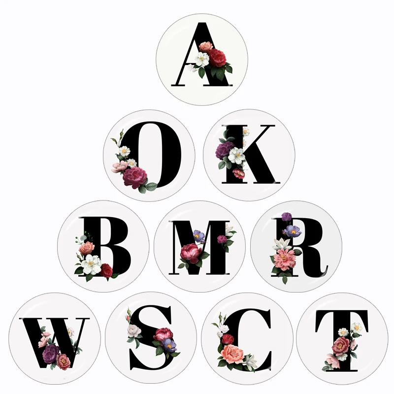 A-Z 26 Letters Flowers Letter Print 10pcs 12mm/16mm/18mm/20mm/25mm/30mm Round Photo Glass Cabochon Demo Flat Back Making Finding
A-Z 26 Letters Flowers Letter Print 10pcs 12mm/16mm/18mm/20mm/25mm/30mm Round Photo Glass Cabochon Demo Flat Back Making Finding