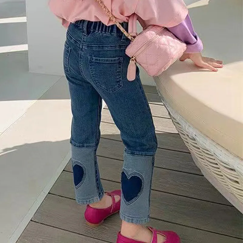 Clothes Jeans Straight Pants Trousers Denim Fashionable Girl's Patchwork Children's 2023 Spring Girls' New Pants 
Clothes Jeans Straight Pants Trousers Denim Fashionable Girl's Patchwork Children's 2023 Spring Girls' New Pants