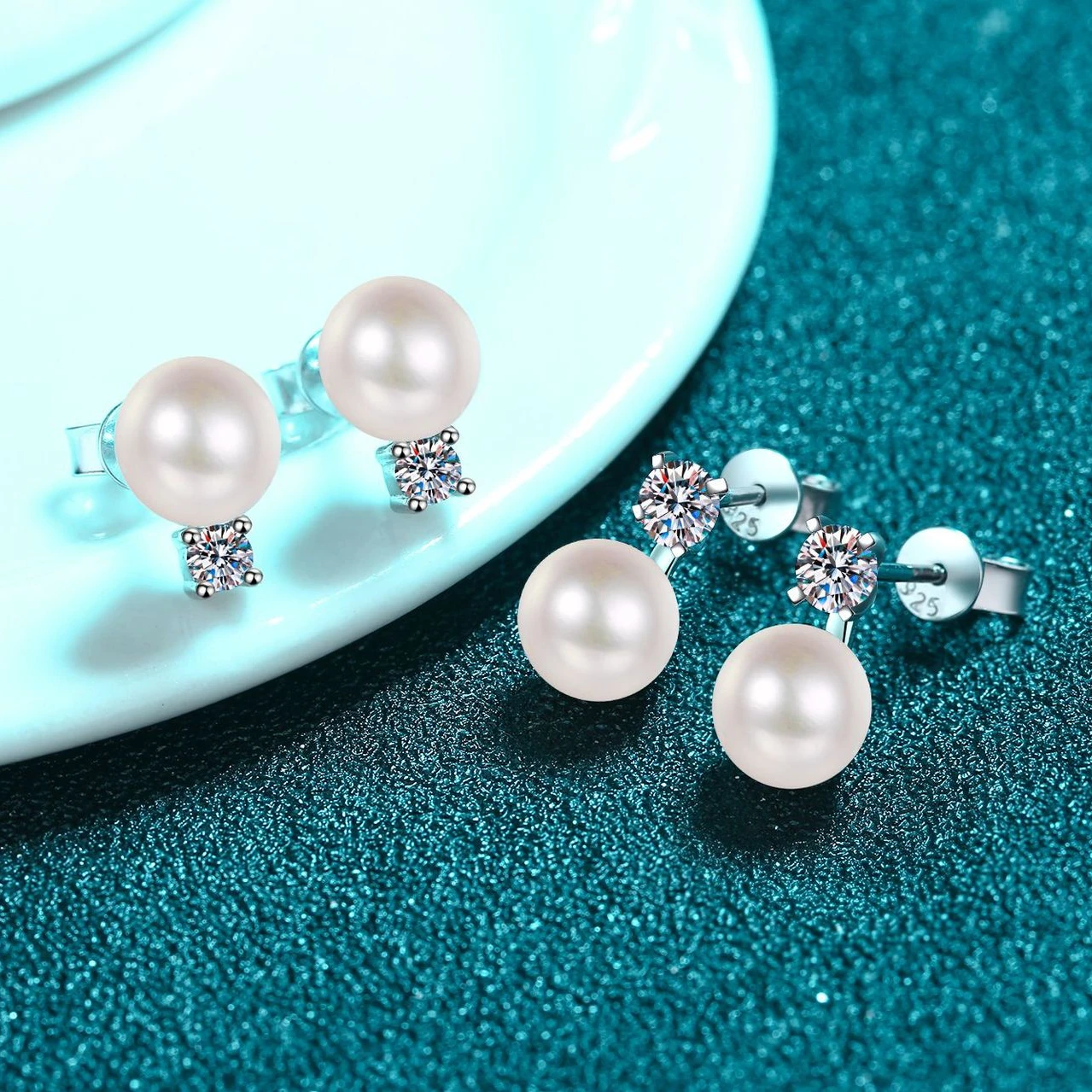 8mm FreshWater Pearl Stud Earrings for Women 0.6ct Moissanite S925 Sterling Silver Fine Jewelry Drop Shipping
8mm FreshWater Pearl Stud Earrings for Women 0.6ct Moissanite S925 Sterling Silver Fine Jewelry Drop Shipping