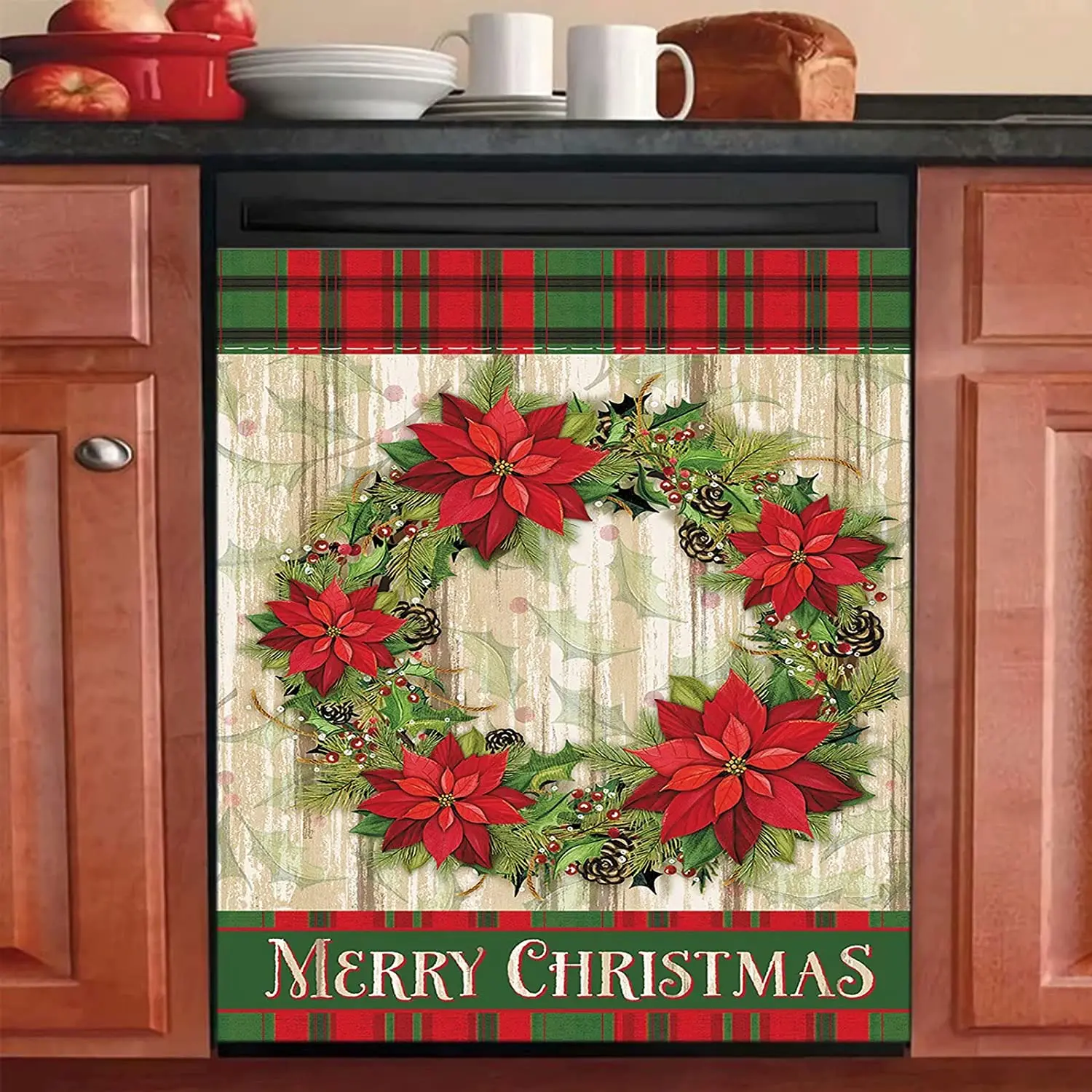 Homa Kitchen Decorative Poinsettia Wreath House Dishwasher Cover Stick Magnet Vinyl Decals Merry Christmas Dish Washer Magnetic
Homa Kitchen Decorative Poinsettia Wreath House Dishwasher Cover Stick Magnet Vinyl Decals Merry Christmas Dish Washer Magnetic
