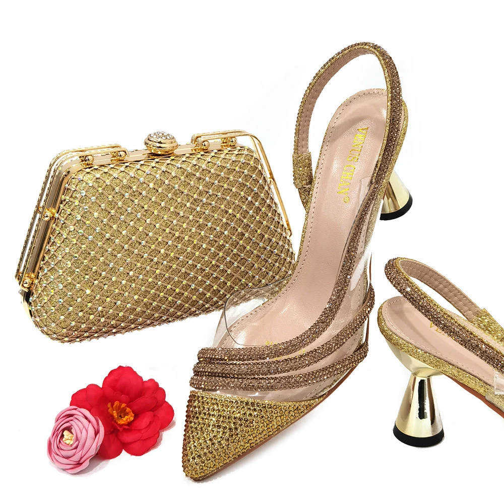 African Wedding Italian Shoe and Bag Sets Ladies Shoes with Matching Bags Set Decorated with Rhinestone Party Shoes and Bags
African Wedding Italian Shoe and Bag Sets Ladies Shoes with Matching Bags Set Decorated with Rhinestone Party Shoes and Bags