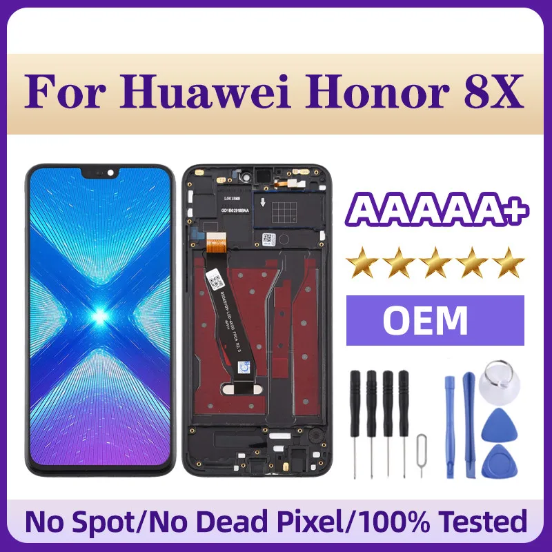 OEM LCD Screen Digitizer Full Assembly with Frame for Huawei Honor 8X LCD Display Replacement
OEM LCD Screen Digitizer Full Assembly with Frame for Huawei Honor 8X LCD Display Replacement