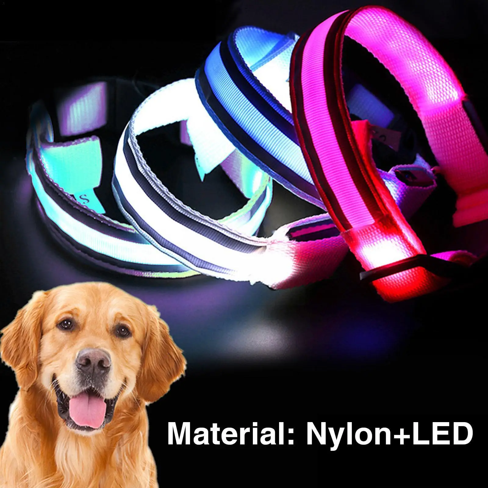 Pet Led Dog Collar Light Luminous Flashing Glowing Bright Nylon Reflective Dog Collar For Cats Puppy Supplies M3t0 
Pet Led Dog Collar Light Luminous Flashing Glowing Bright Nylon Reflective Dog Collar For Cats Puppy Supplies M3t0