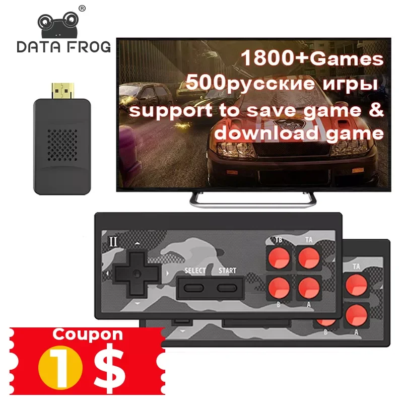 8 Bit Game Stick 4K Video Game Console Built-in 1800 Retro Games Handheld Dendy Game Console Support AV / Output
8 Bit Game Stick 4K Video Game Console Built-in 1800 Retro Games Handheld Dendy Game Console Support AV / Output