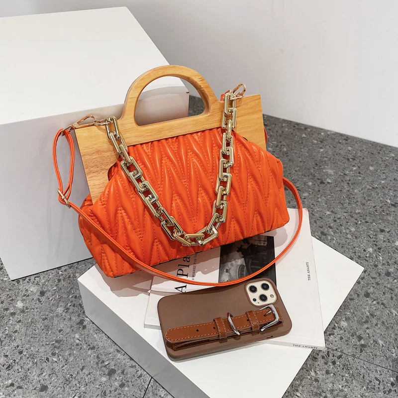 Shell Shape Wood Portable Purses And Handbags For Women Designer Party Clutch Female Bag Chic Casual Shoulder Bag 
Shell Shape Wood Portable Purses And Handbags For Women Designer Party Clutch Female Bag Chic Casual Shoulder Bag