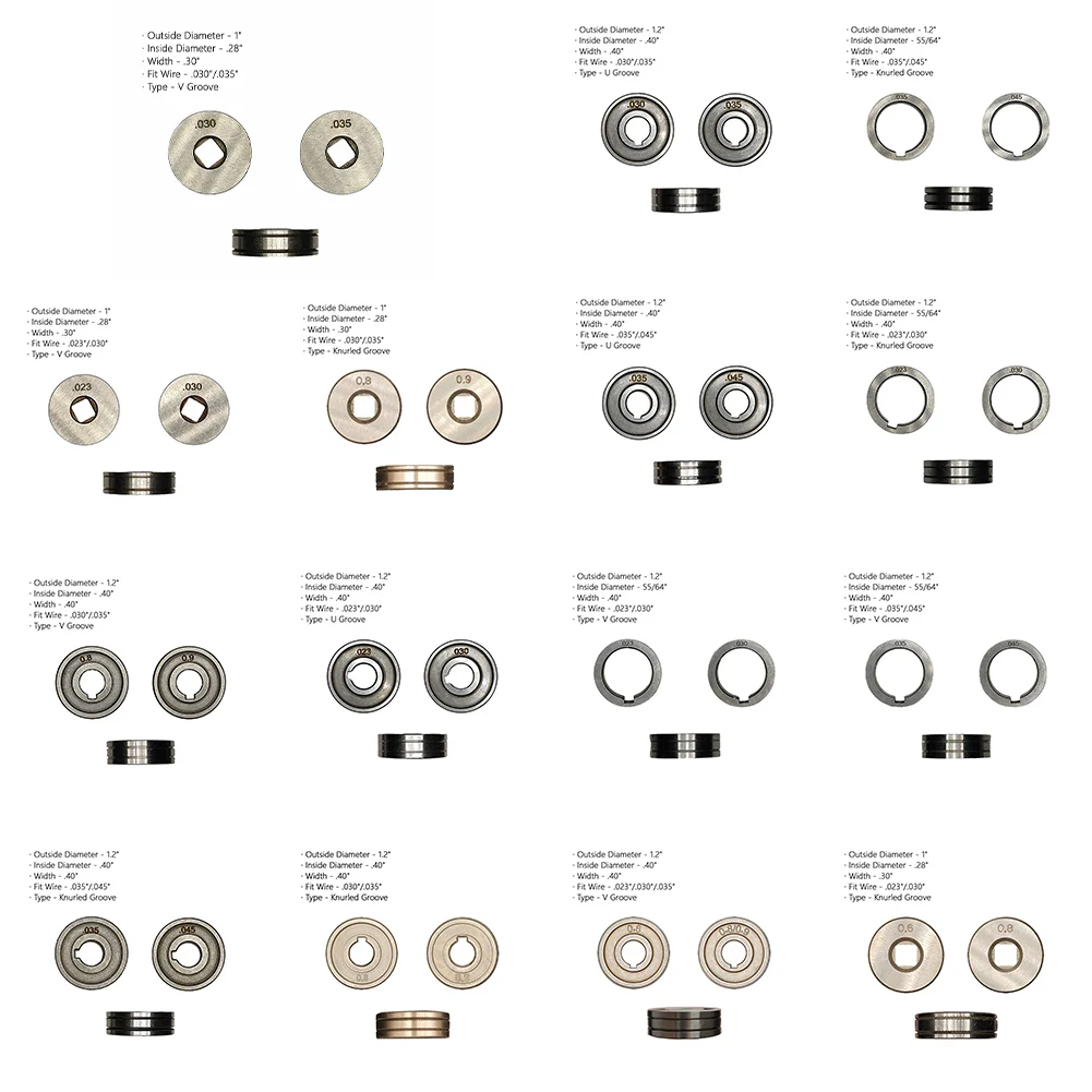 MIG Welding Wire Feeding Roll V U Knurl Groove Drive Roll .023 .030 .035 .045 Godet Wheel Knurled V U Groove Wire Feed
MIG Welding Wire Feeding Roll V U Knurl Groove Drive Roll .023 .030 .035 .045 Godet Wheel Knurled V U Groove Wire Feed