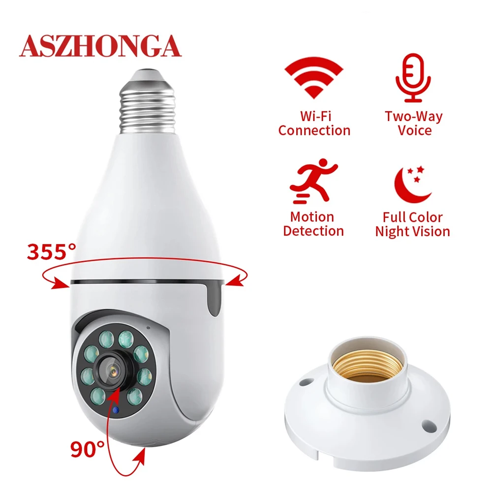 2MP Security IP Camera WIFI Indoor PTZ 1080P HD CCTV Video Surveillance Camera Motion Tracking E27 Light Bulb Lamp Connect Cam
2MP Security IP Camera WIFI Indoor PTZ 1080P HD CCTV Video Surveillance Camera Motion Tracking E27 Light Bulb Lamp Connect Cam