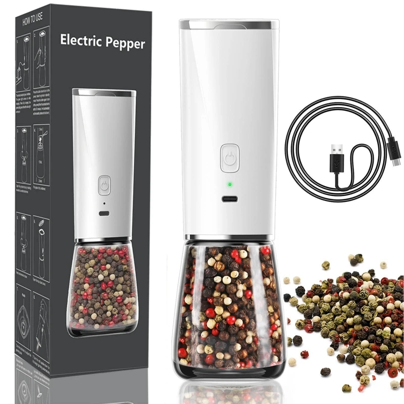 Rechargeable Electric Pepper Grinder Convenient Spice Grinder Shaker Salt Grinder Adjustable Coarseness Grinder
Rechargeable Electric Pepper Grinder Convenient Spice Grinder Shaker Salt Grinder Adjustable Coarseness Grinder