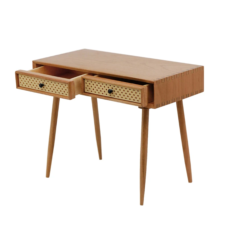 1:6 Dollhouse Miniature Desk Table Solid Wood Table Double Drawer Table Furniture Model Decor Toy
1:6 Dollhouse Miniature Desk Table Solid Wood Table Double Drawer Table Furniture Model Decor Toy