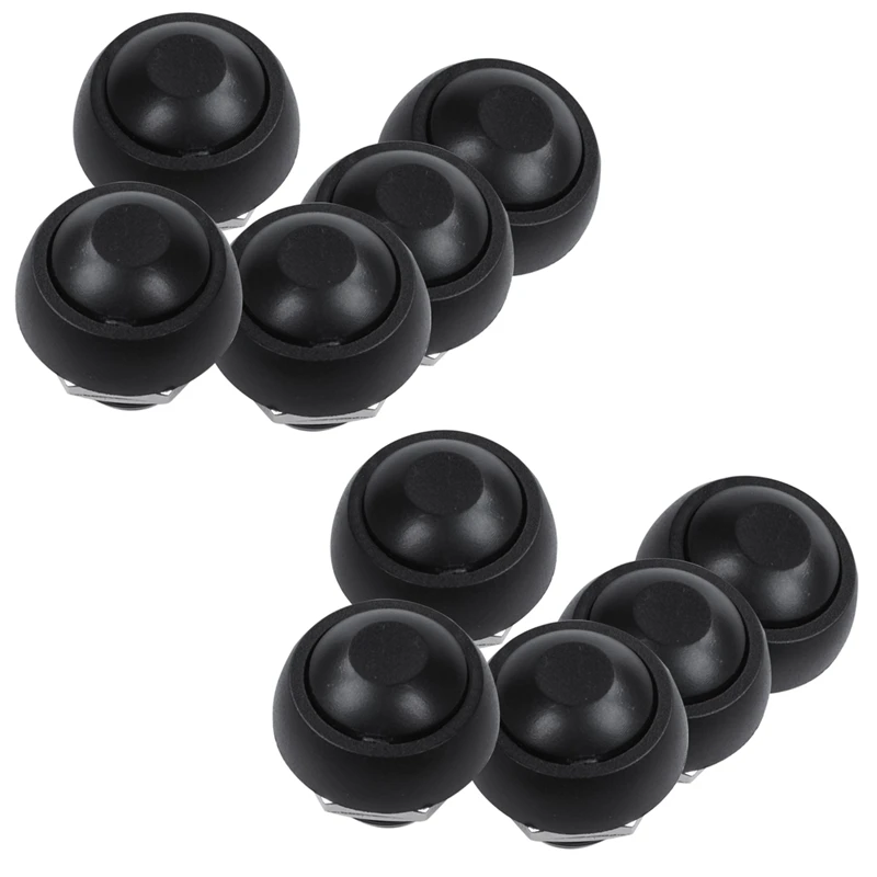 Black 10X Pcs M4 12Mm Waterproof Momentary ON/OFF Push Button Round SPST Switch 
Black 10X Pcs M4 12Mm Waterproof Momentary ON/OFF Push Button Round SPST Switch