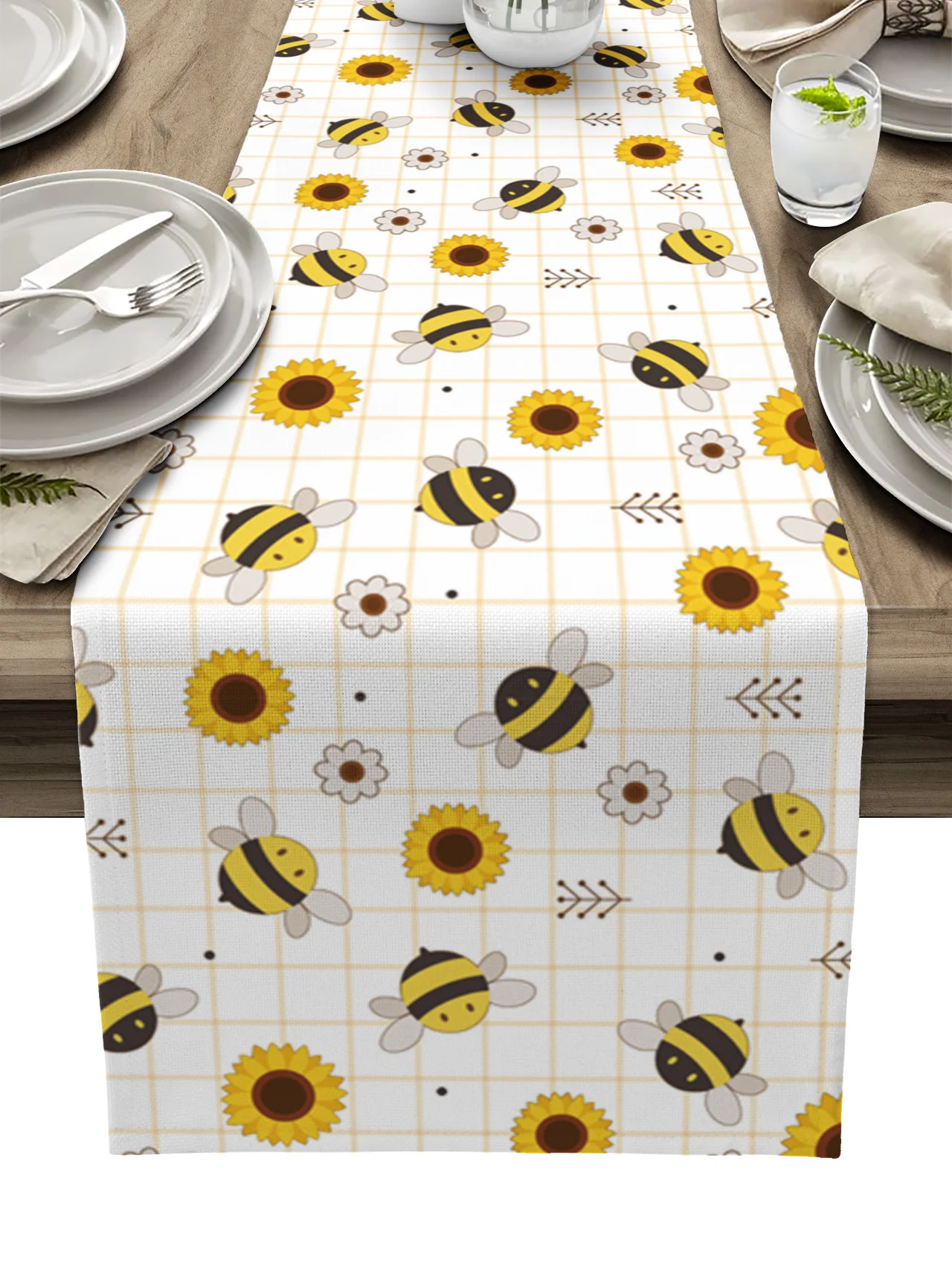 Cartoon Bee Sunflower Lines Modern Table Runner for Living Room Garden Table Decoration Coffee Kitchen Minimalist Tablecloths
Cartoon Bee Sunflower Lines Modern Table Runner for Living Room Garden Table Decoration Coffee Kitchen Minimalist Tablecloths
