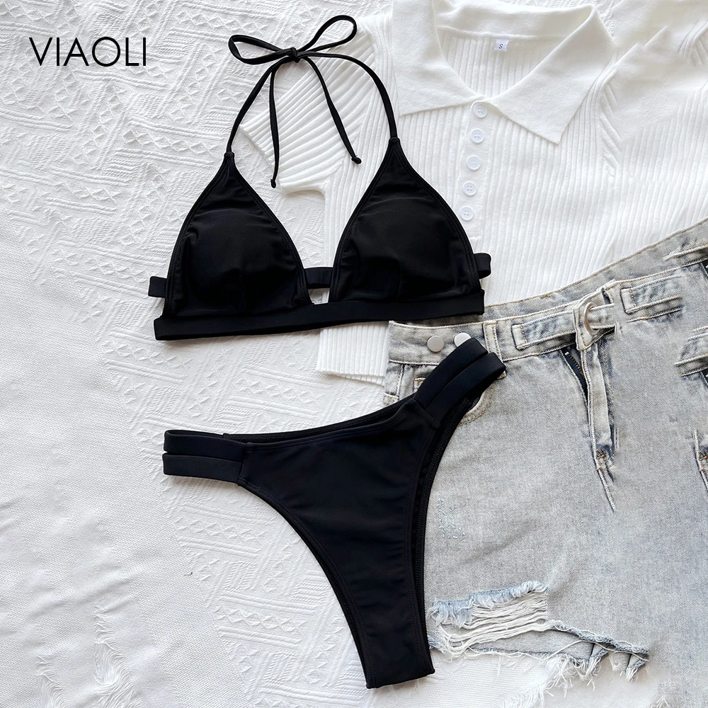 Black Sexy Bikini 2022 Solid Swimsuit Women Swimwear Push Up Bikini Bathing Suit Summer Beach Wear Swimming Suit Beachwear Set
Black Sexy Bikini 2022 Solid Swimsuit Women Swimwear Push Up Bikini Bathing Suit Summer Beach Wear Swimming Suit Beachwear Set