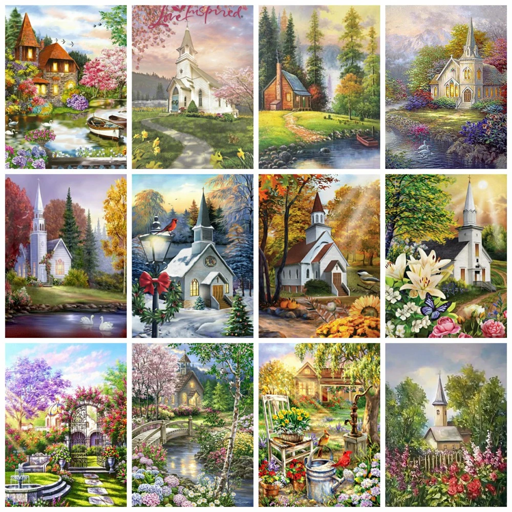 Full Square 5D Diamond Painting House Diamond Embroidery Tree Cross Stitch Landscape Mosaic Flower Landscape Wall Sticker Decor
Full Square 5D Diamond Painting House Diamond Embroidery Tree Cross Stitch Landscape Mosaic Flower Landscape Wall Sticker Decor