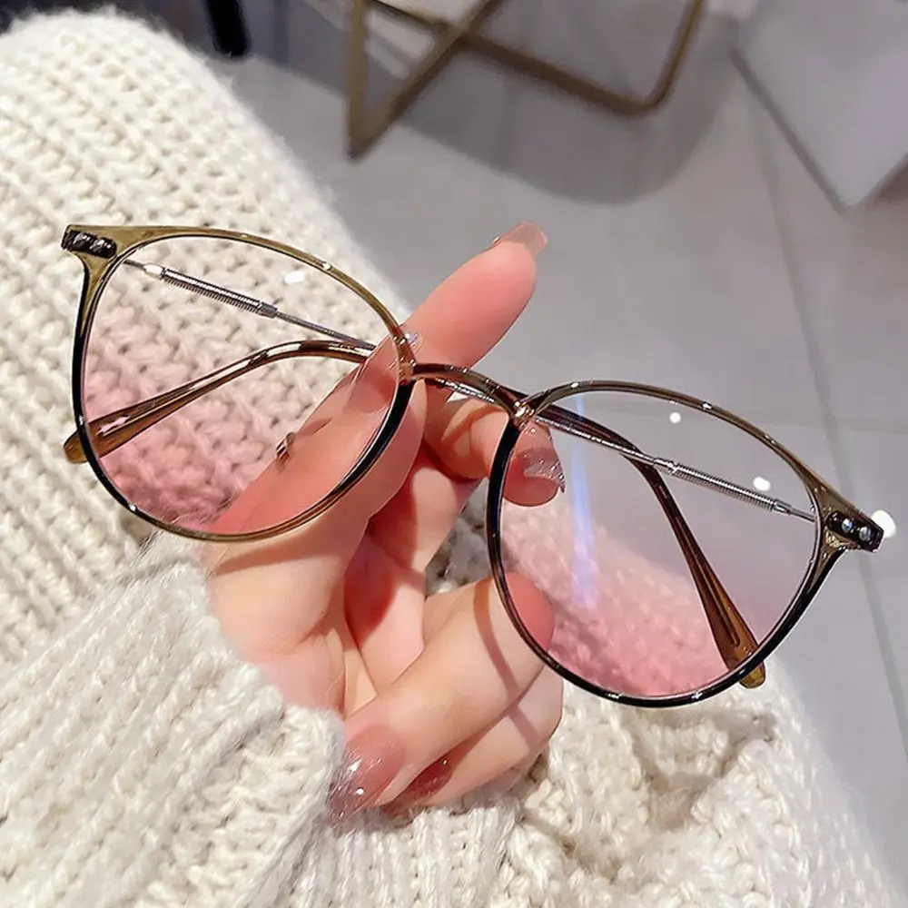 

Men Women Eye Protection Office Durable Oversized Eyeglasses Ultra Light Frame Blush Glasses Computer Goggles