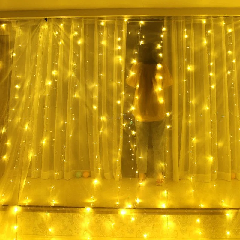 LED Garland Curtain Lights 6x3M USB Remote Control Fairy Lights String Wedding Christmas Decor for Home Bedroom Festival Lamp
LED Garland Curtain Lights 6x3M USB Remote Control Fairy Lights String Wedding Christmas Decor for Home Bedroom Festival Lamp