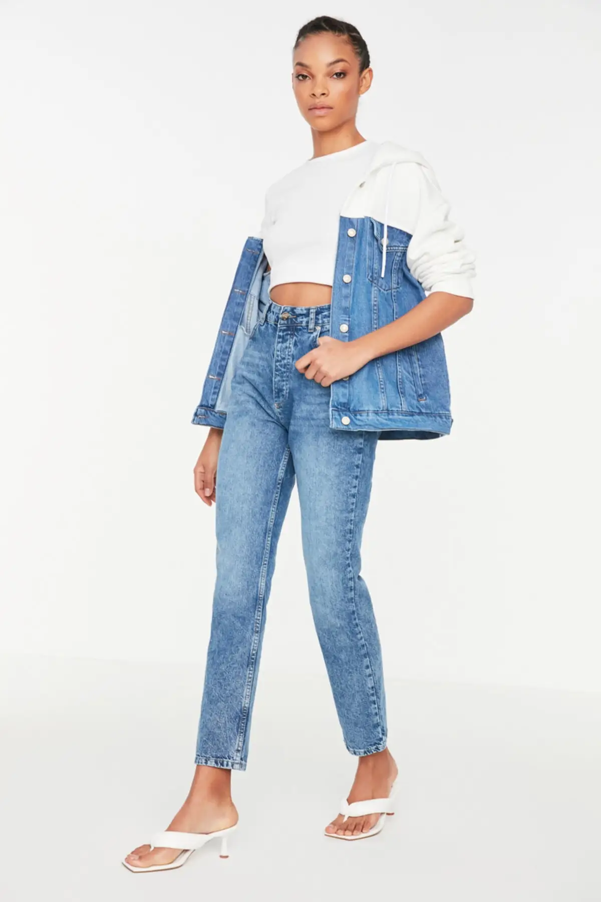 Women's Jean Blue High Waist Bootcut Full Length Straight Pant Streetwear Female Buttons Zipper Ladies
Women's Jean Blue High Waist Bootcut Full Length Straight Pant Streetwear Female Buttons Zipper Ladies
