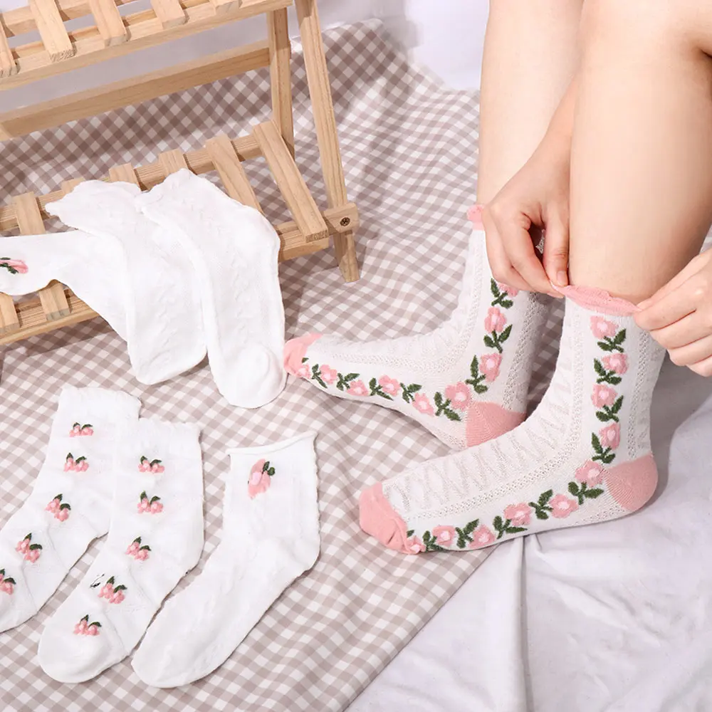 Japanese Cute Harajuku Lolita Style Flower Socks JK Girl Middle Tube Socks Students Lace Socks Female Hosiery
Japanese Cute Harajuku Lolita Style Flower Socks JK Girl Middle Tube Socks Students Lace Socks Female Hosiery