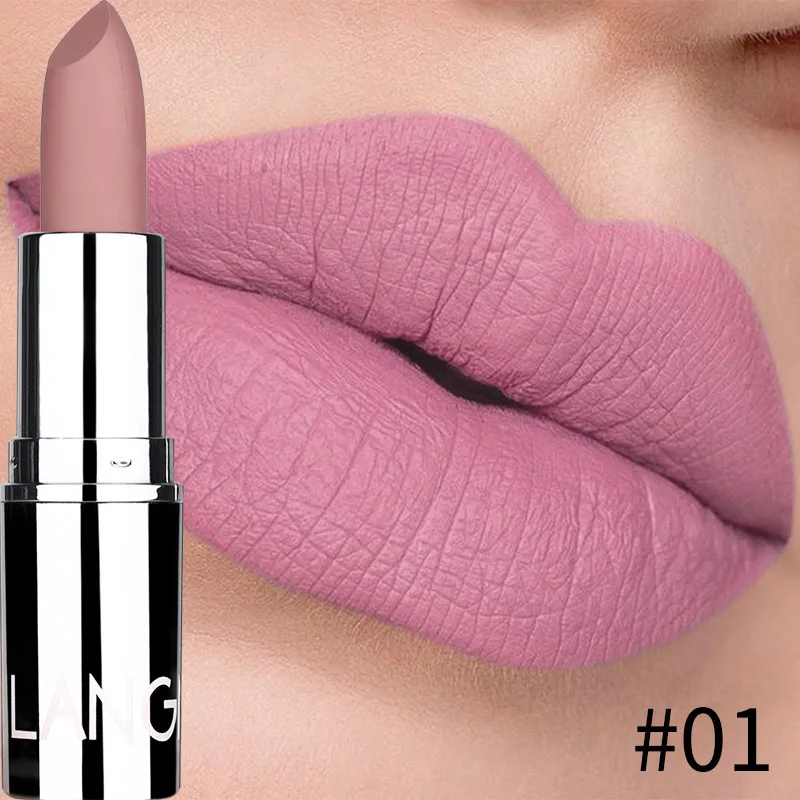 

Waterproof Nude Pink Lipstick Matte Lips Stick Long Lasting Non-stick Cup Lip Gloss Moisturizing Lipsticks Make-up Cosmetic