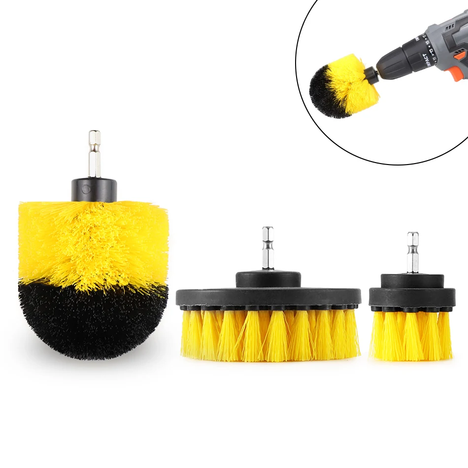 2/3.5/4 inch Electric Drill Brush Power Scrubber Yellow Medium Stiffness Bristles Bathroom&Shower Cleaning Non-scratches
2/3.5/4 inch Electric Drill Brush Power Scrubber Yellow Medium Stiffness Bristles Bathroom&Shower Cleaning Non-scratches