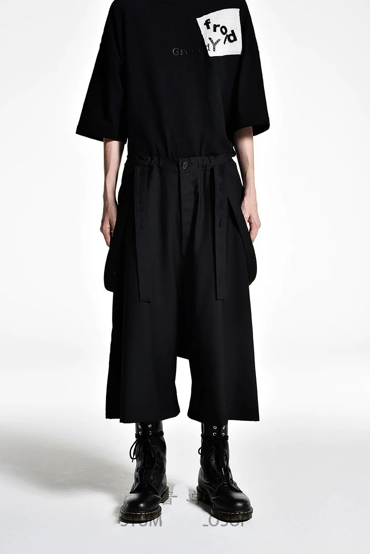 dark Original casual pants big size loose seven minutes pants false two straight pants youth
dark Original casual pants big size loose seven minutes pants false two straight pants youth