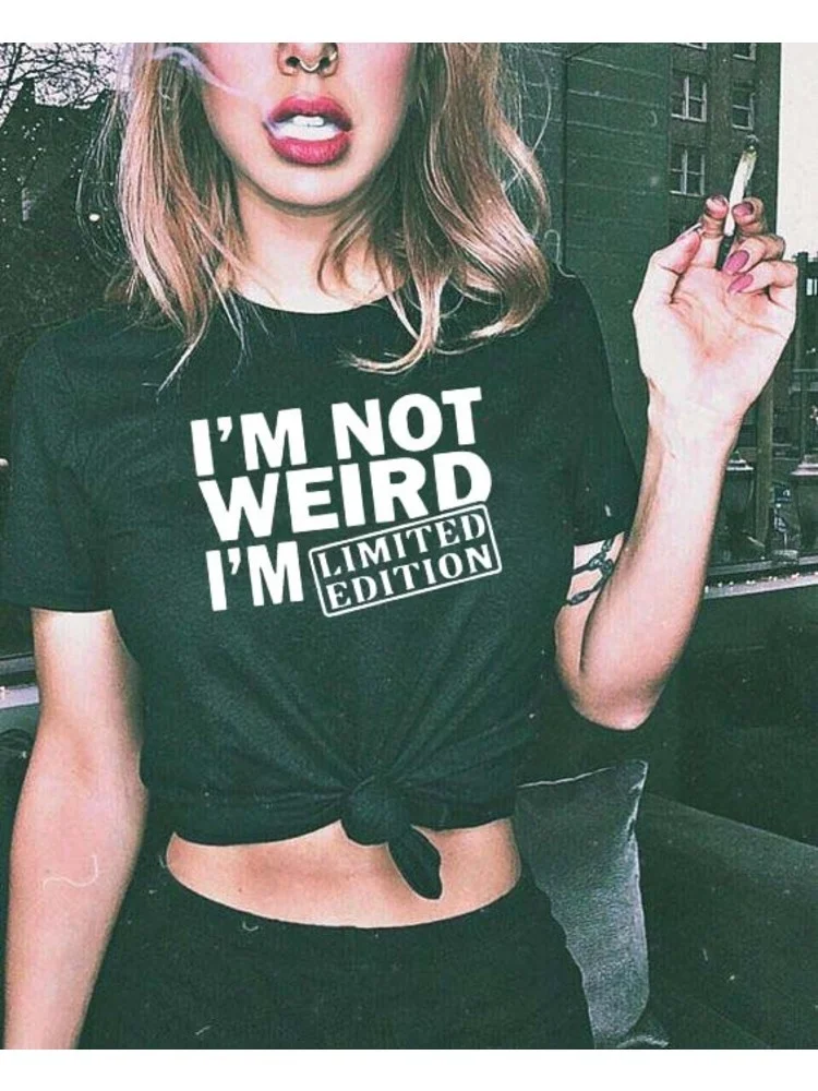 Aku Tidak Aneh Aku Edisi Terbatas Wanita Lucu Huruf Gambar Lucu Lengan Pendek Musim Panas Baju Atasan
Aku Tidak Aneh Aku Edisi Terbatas Wanita Lucu Huruf Gambar Lucu Lengan Pendek Musim Panas Baju Atasan