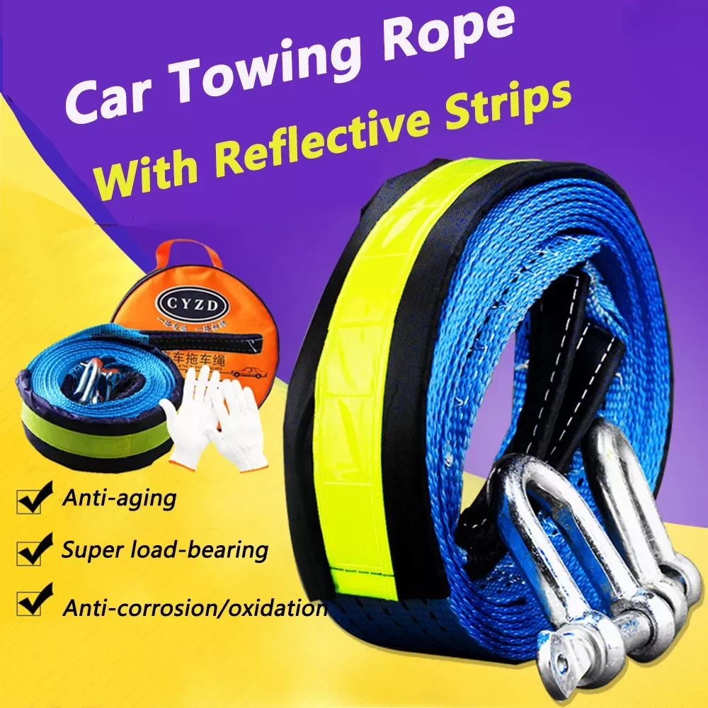 5M 8 Tons Car Tow Rope Tow Cable Tow Strap With Hooks High Strength Nylon With Reflective For Heavy Duty Car Emergency
5M 8 Tons Car Tow Rope Tow Cable Tow Strap With Hooks High Strength Nylon With Reflective For Heavy Duty Car Emergency