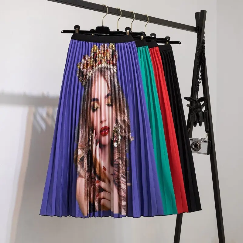 Summer New Girl Print Pattern Skirt Fresh and Sweet Casual Women's Skirt Pleated Skirt
Summer New Girl Print Pattern Skirt Fresh and Sweet Casual Women's Skirt Pleated Skirt