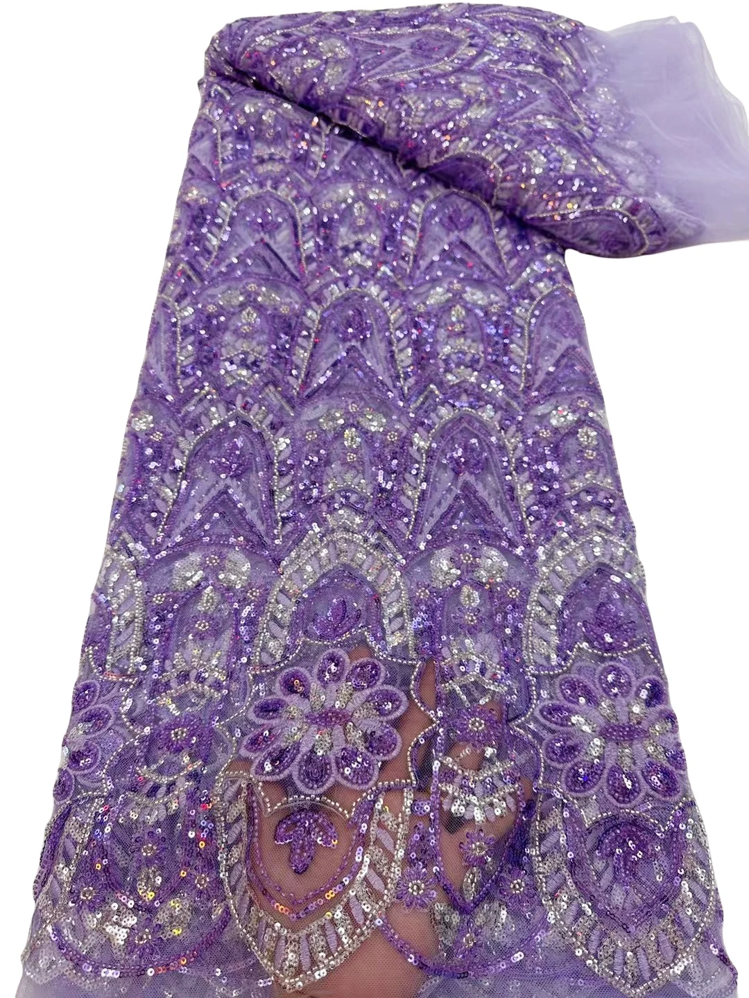 YQOINFKS Purple Tulle Lace Fabric with Sequins Latest 5 Yards African Net Cloth Formal Dresses for Women Autumn 2023 KY-6083
YQOINFKS Purple Tulle Lace Fabric with Sequins Latest 5 Yards African Net Cloth Formal Dresses for Women Autumn 2023 KY-6083