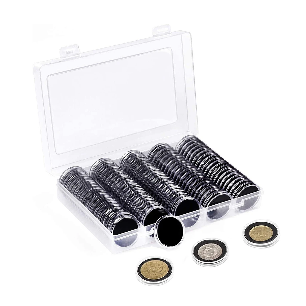 Gasket 100Pcs Capsule Case Organizer Storage Coin with And Black Sizes(17/20/25/27/30mm) Coin Holder Plastic Protect Box 5
Gasket 100Pcs Capsule Case Organizer Storage Coin with And Black Sizes(17/20/25/27/30mm) Coin Holder Plastic Protect Box 5
